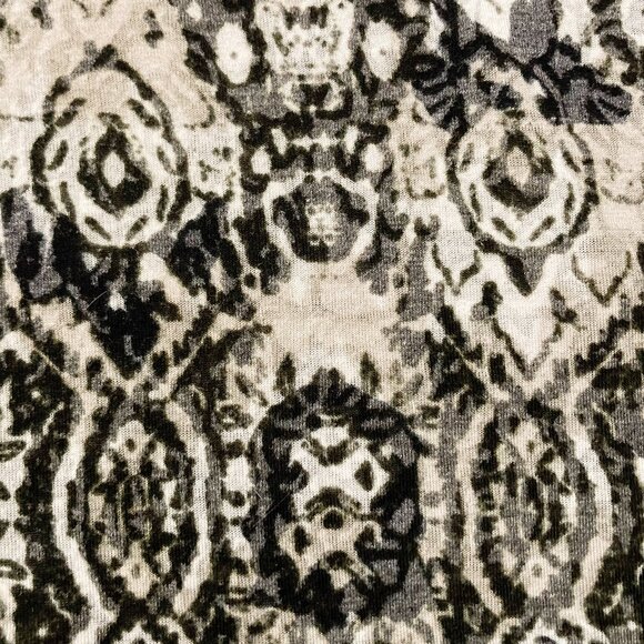 REITMANS Abstract geometric print v-neck tie-waist t-shirt ~ MEDIUM LARGE XL top - Picture 6 of 14